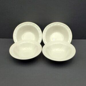 Tuxton Meridian Eggshell Embossed Rim Fruit Dessert Bowls Ivory Monkey Dishes